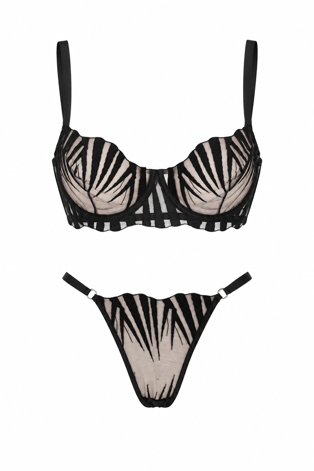 Nox Siyah Desteksiz Bralet takımı