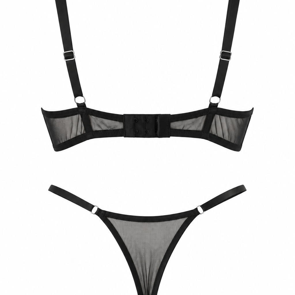 Nox Siyah Desteksiz Bralet takımı
